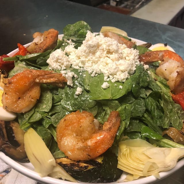 Spinach Salad With Shrimp.